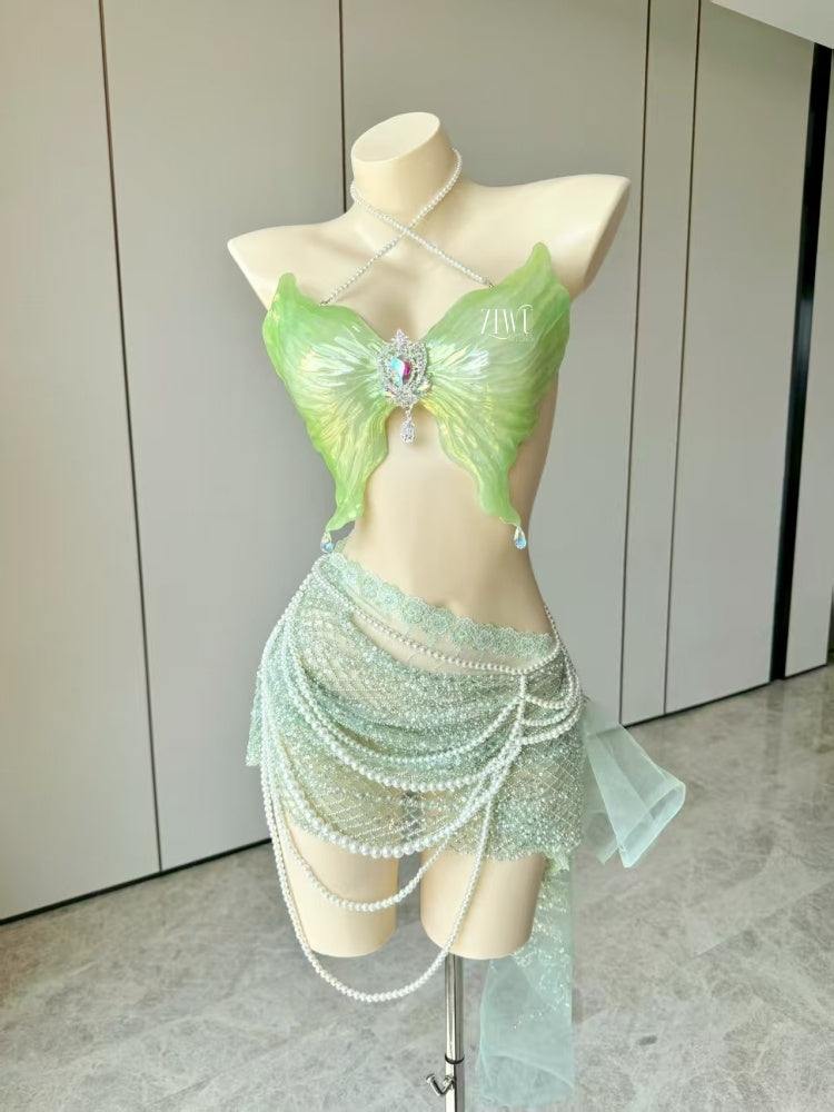 ZIWU ARTEMIS LACEWING BRALETTE RESIN TOP COSTUME PATENT-PROTECTED