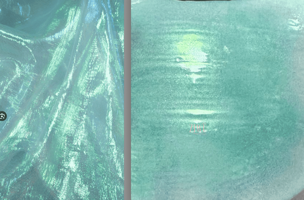 ZIWU ARTEMIS LIGHT GREEN GLAZE BUTTERFLY RESIN TOP COSTUME PATENT-PROTECTED