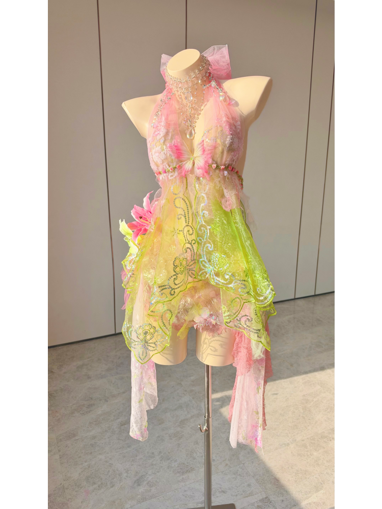 ZIWU ARTEMIS LIME BLOSSOM WALTZ EMPRESS DRESS ENSEMBLE COSTUME PATENT-PROTECTED