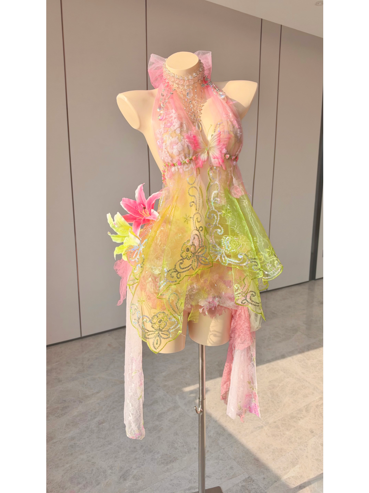 ZIWU ARTEMIS LIME BLOSSOM WALTZ EMPRESS DRESS ENSEMBLE COSTUME PATENT-PROTECTED