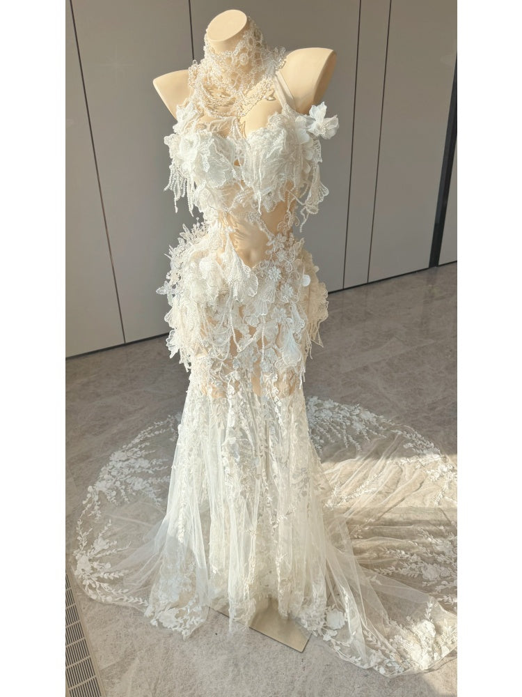 ZIWU ARTEMIS MOONLACE BRIDAL DREAM EMPRESS DRESS ENSEMBLE COSTUME PATENT-PROTECTED