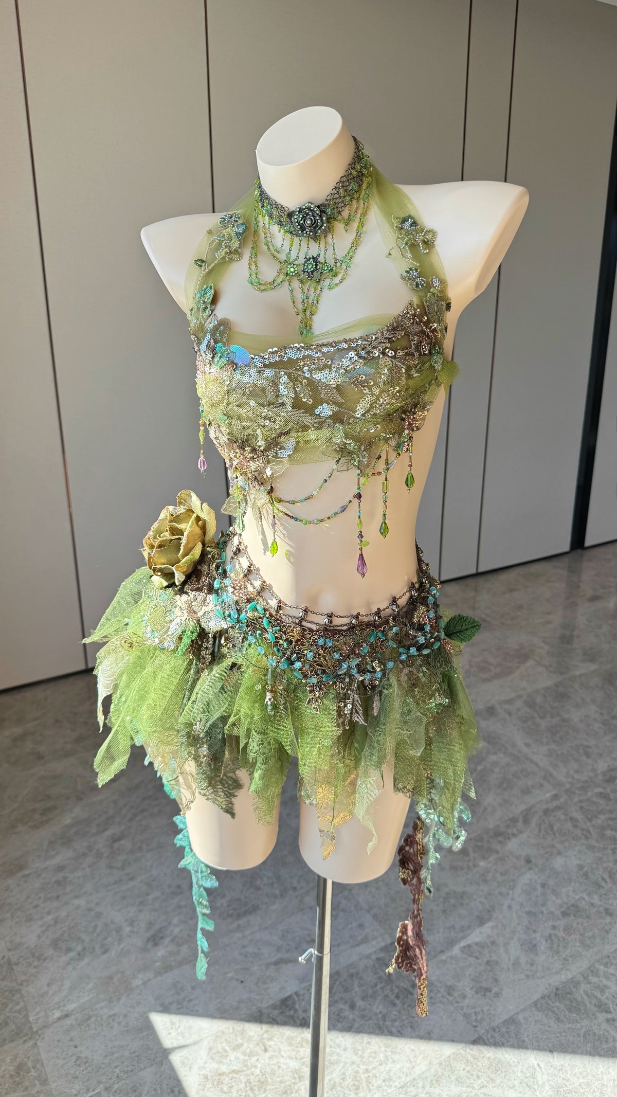 ZIWU ARTEMIS MOSS GARDEN REVERIE EMPRESS DRESS ENSEMBLE COSTUME PATENT-PROTECTED