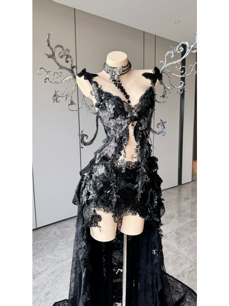 ZIWU ARTEMIS OBSIDIAN BUTTERFLY SONATA EMPRESS DRESS ENSEMBLE COSTUME PATENT-PROTECTED