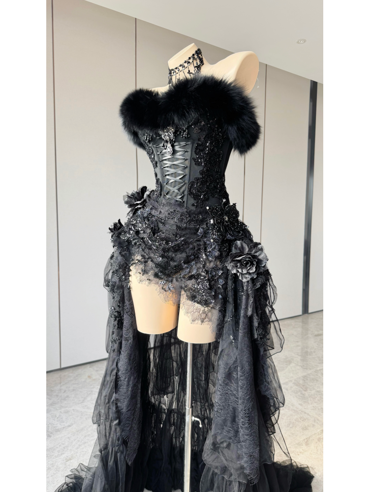 ZIWU ARTEMIS OBSIDIAN ROSE RHAPSODY EMPRESS DRESS ENSEMBLE COSTUME PATENT-PROTECTED