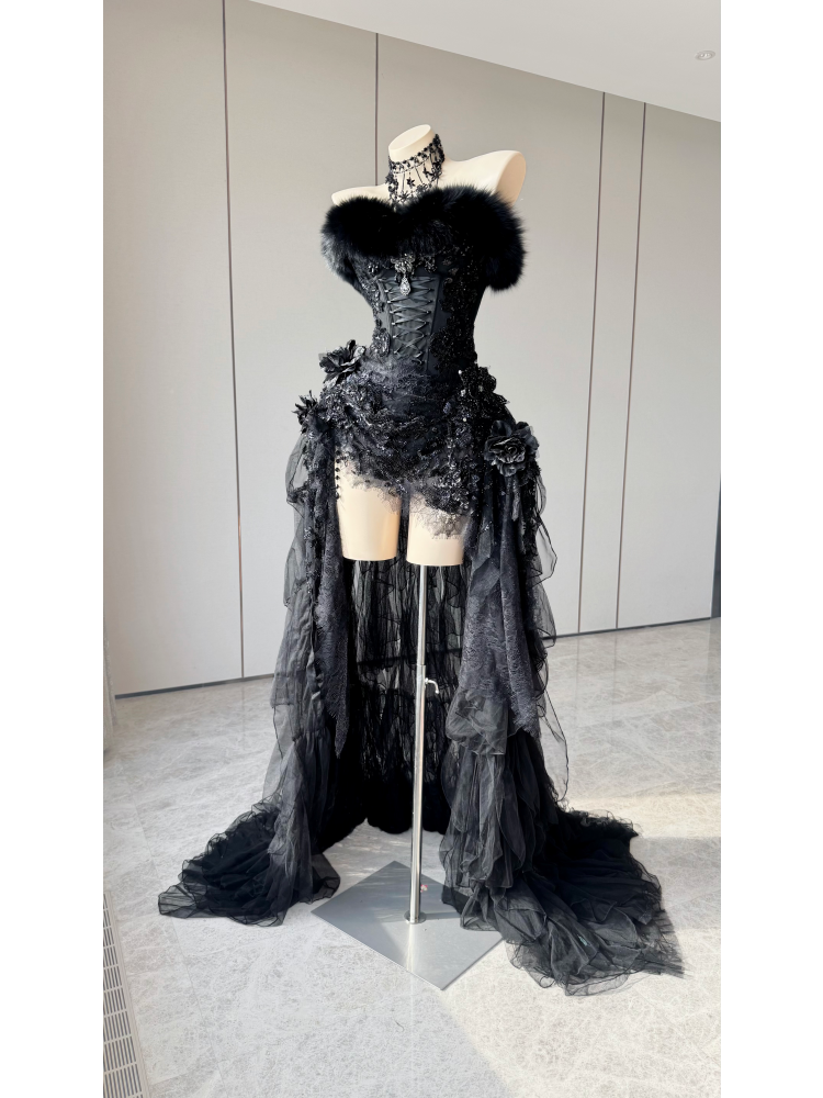 ZIWU ARTEMIS OBSIDIAN ROSE RHAPSODY EMPRESS DRESS ENSEMBLE COSTUME PATENT-PROTECTED