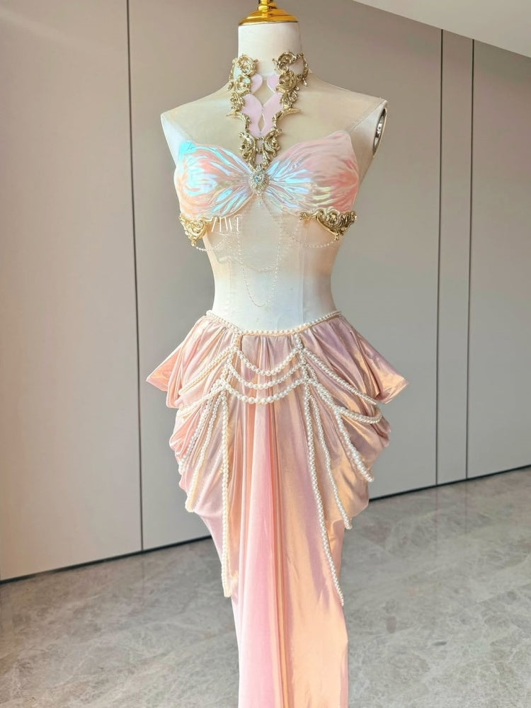 ZIWU ARTEMIS OPAL PINK PEARL RESIN TOP COSTUME PATENT-PROTECTED