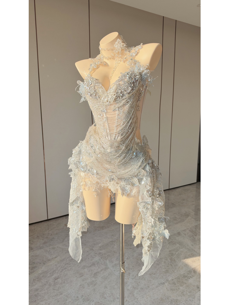 ZIWU ARTEMIS OPALINE MOONLIGHT COUTURE EMPRESS DRESS ENSEMBLE COSTUME PATENT-PROTECTED