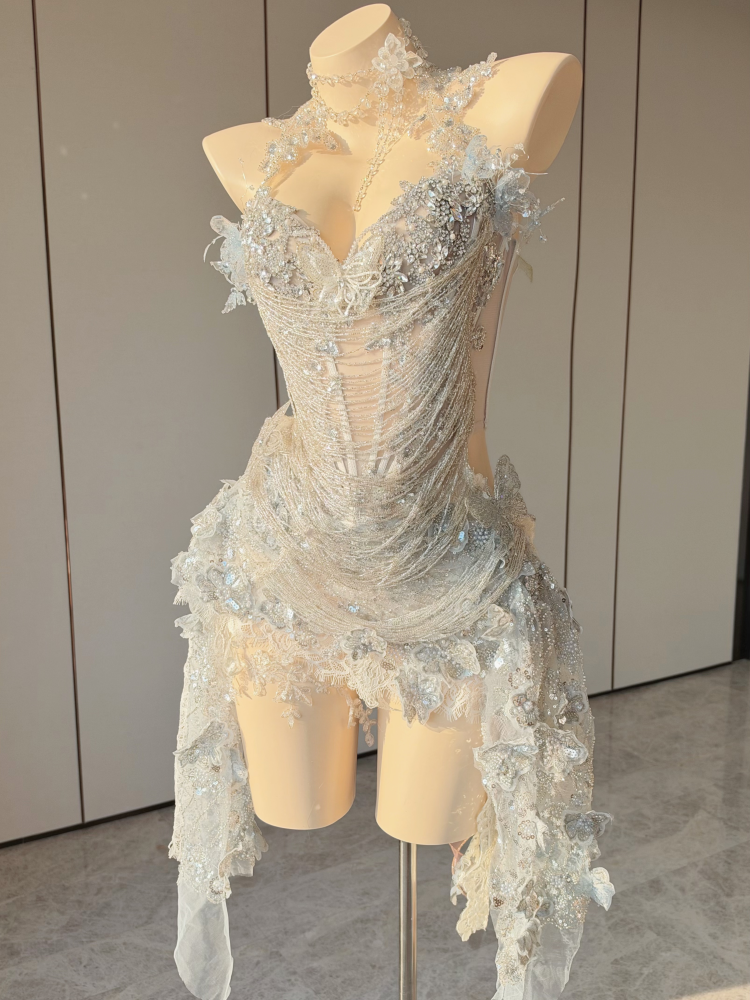 ZIWU ARTEMIS OPALINE MOONLIGHT COUTURE EMPRESS DRESS ENSEMBLE COSTUME PATENT-PROTECTED
