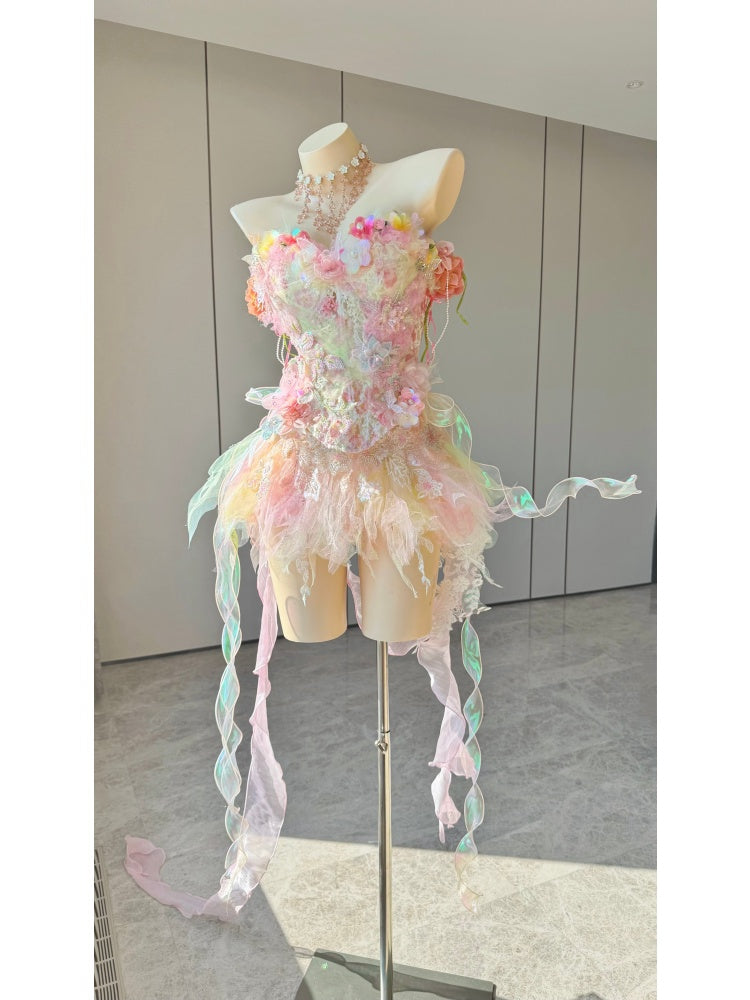 ZIWU ARTEMIS OPALINE PETAL WALTZ EMPRESS DRESS ENSEMBLE COSTUME PATENT-PROTECTED
