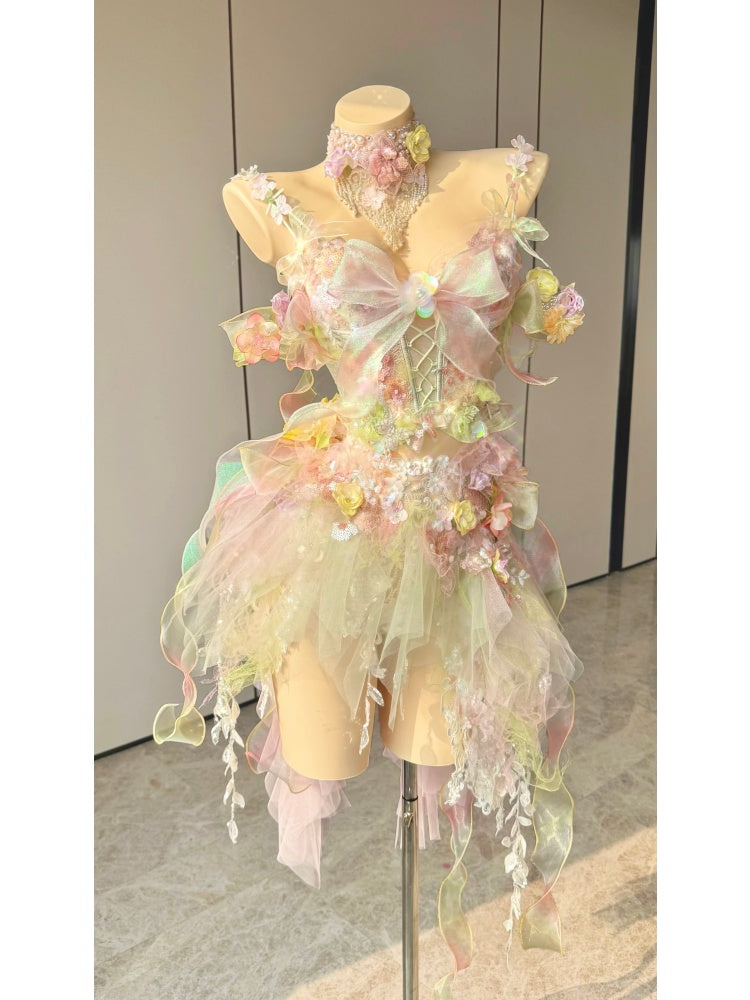 ZIWU ARTEMIS PASTEL BLOOM REVERIE EMPRESS DRESS ENSEMBLE COSTUME PATENT-PROTECTED