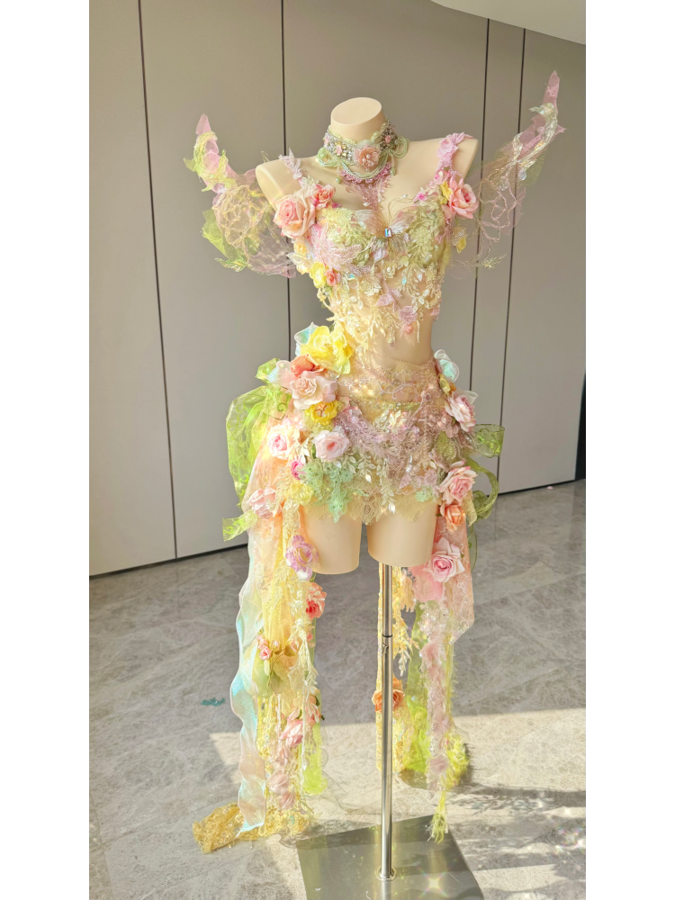 ZIWU ARTEMIS PASTEL GARDEN REVERIE EMPRESS DRESS ENSEMBLE COSTUME PATENT-PROTECTED