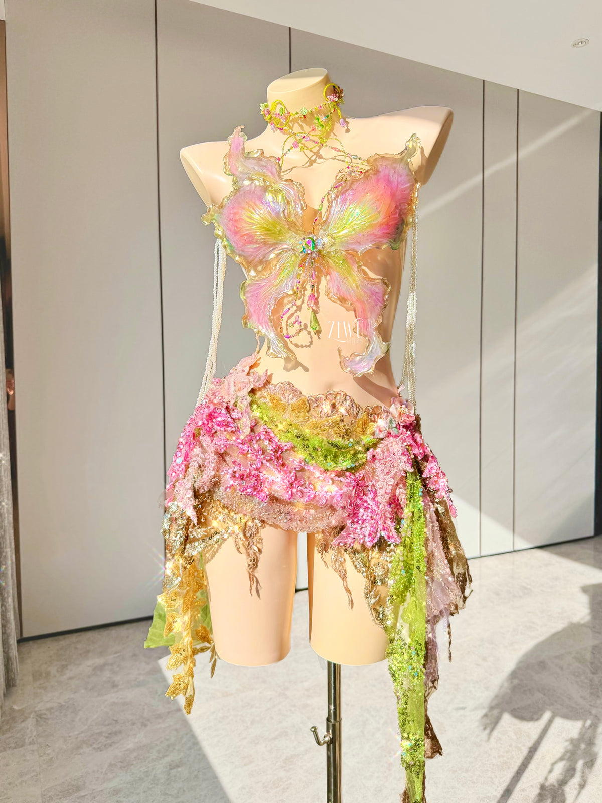 ZIWU ARTEMIS PASTEL MIST FAIRY BUTTERFLY RESIN TOP COSTUME PATENT-PROTECTED