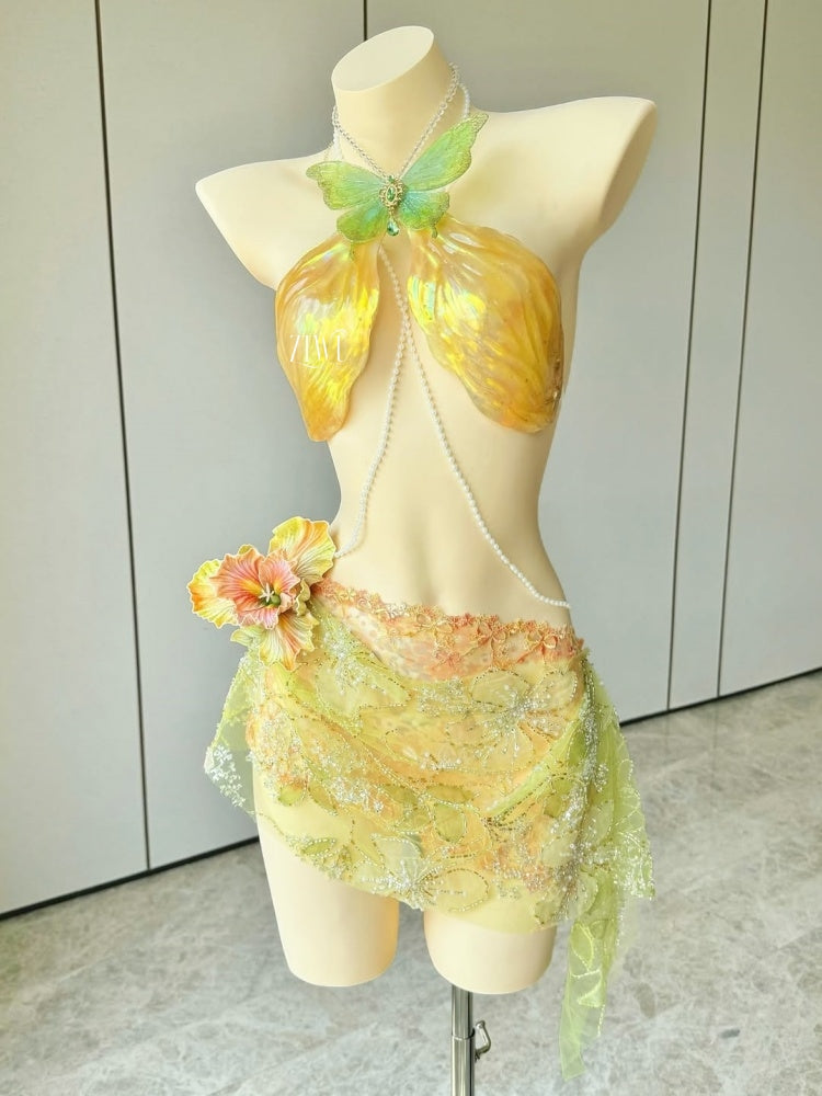 ZIWU ARTEMIS PETAL BUTTERFLY RESIN TOP COSTUME PATENT-PROTECTED