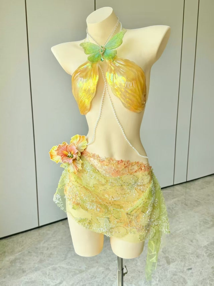 ZIWU ARTEMIS PETAL BUTTERFLY RESIN TOP COSTUME PATENT-PROTECTED