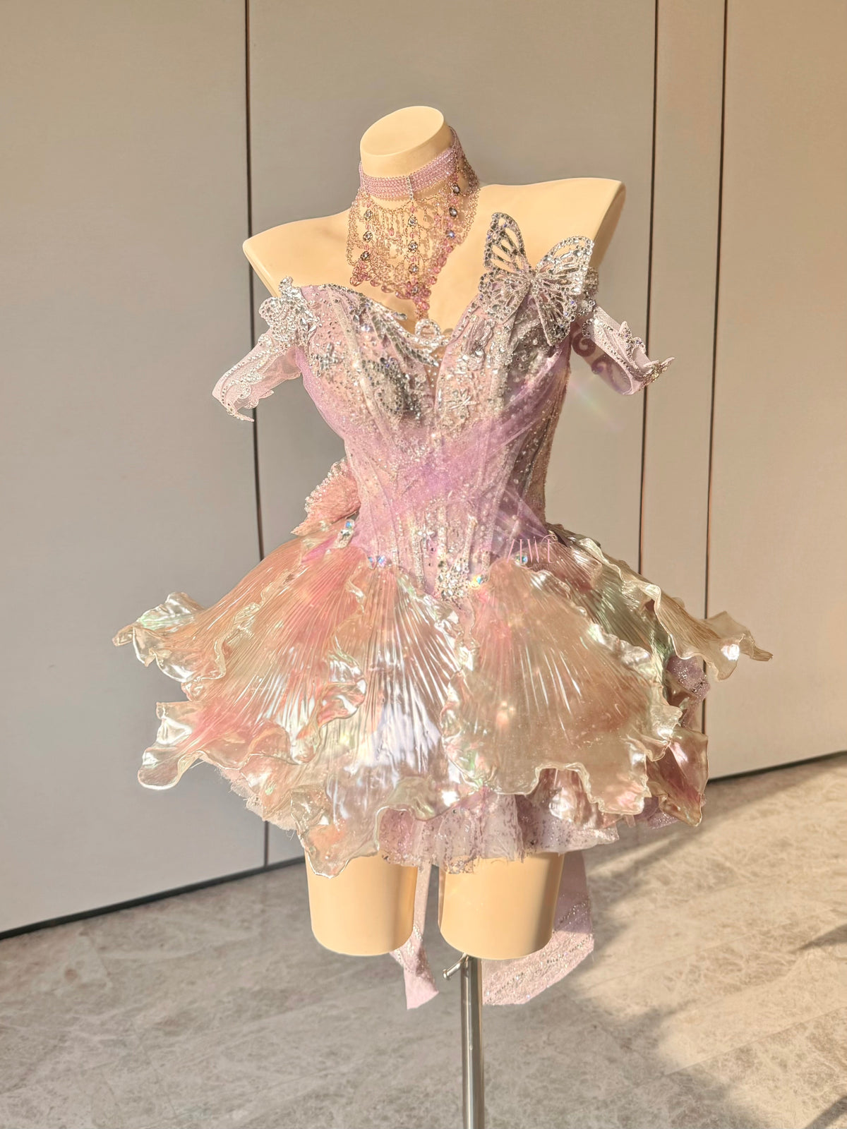 ZIWU ARTEMIS PINK LAVENDER IRIDESCENT ENSEMBLE COSTUME PATENT-PROTECTED