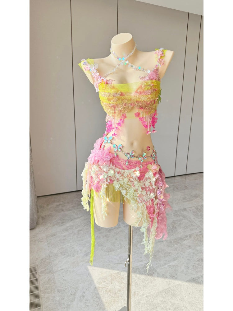 ZIWU ARTEMIS PINK LEMON REVERIE EMPRESS DRESS ENSEMBLE COSTUME PATENT-PROTECTED