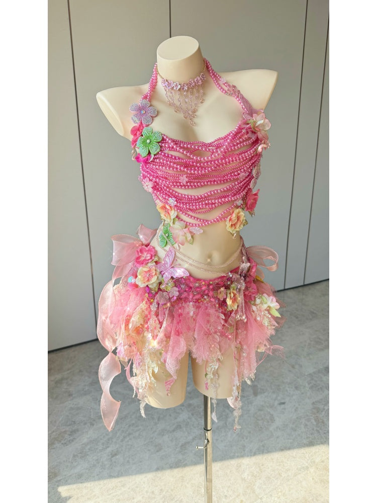 ZIWU ARTEMIS PINK PETAL REVERIE EMPRESS DRESS ENSEMBLE COSTUME PATENT-PROTECTED