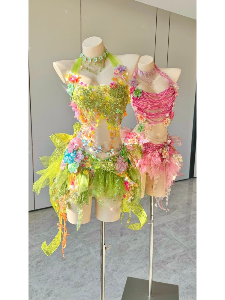 ZIWU ARTEMIS LIME BLOSSOM REVERIE EMPRESS DRESS ENSEMBLE COSTUME PATENT-PROTECTED
