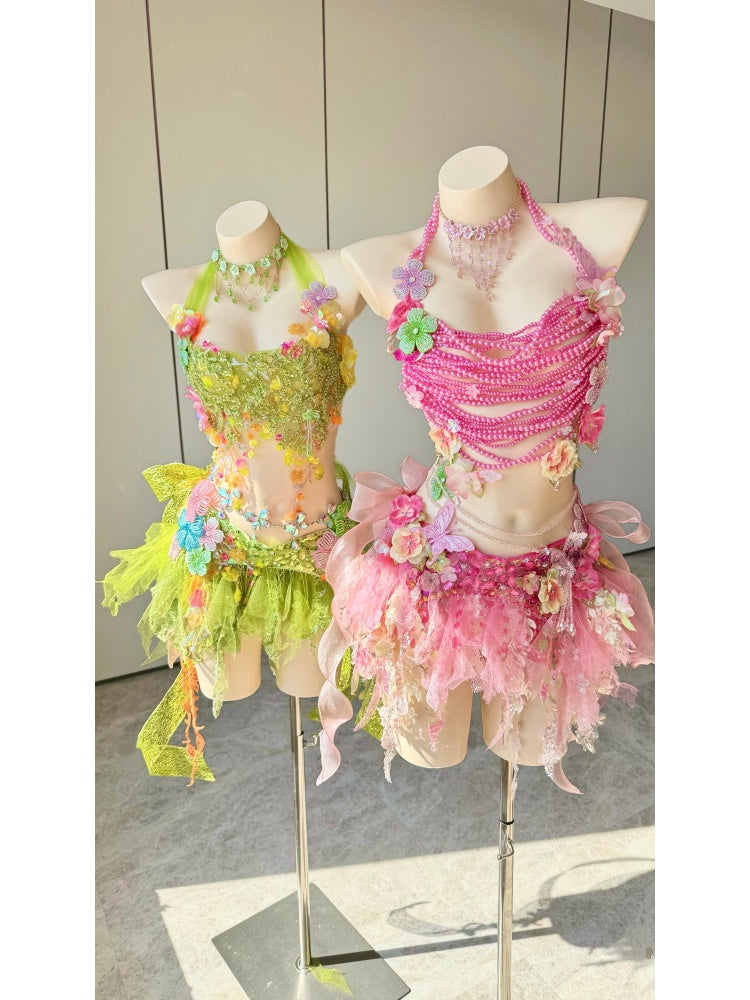 ZIWU ARTEMIS LIME BLOSSOM REVERIE EMPRESS DRESS ENSEMBLE COSTUME PATENT-PROTECTED