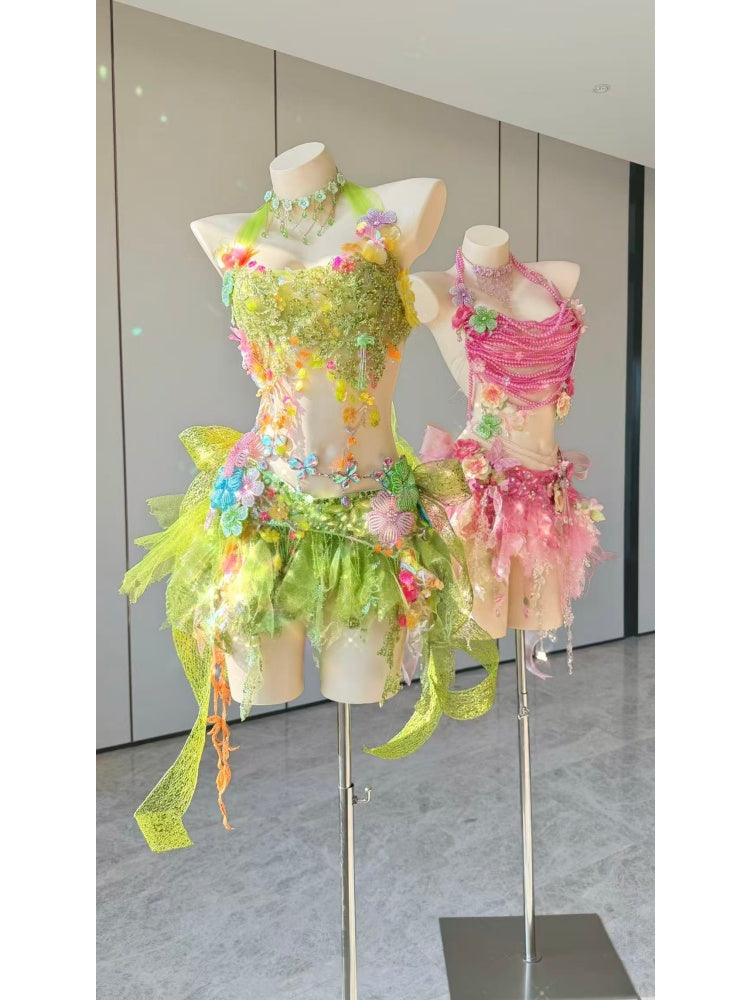 ZIWU ARTEMIS LIME BLOSSOM REVERIE EMPRESS DRESS ENSEMBLE COSTUME PATENT-PROTECTED