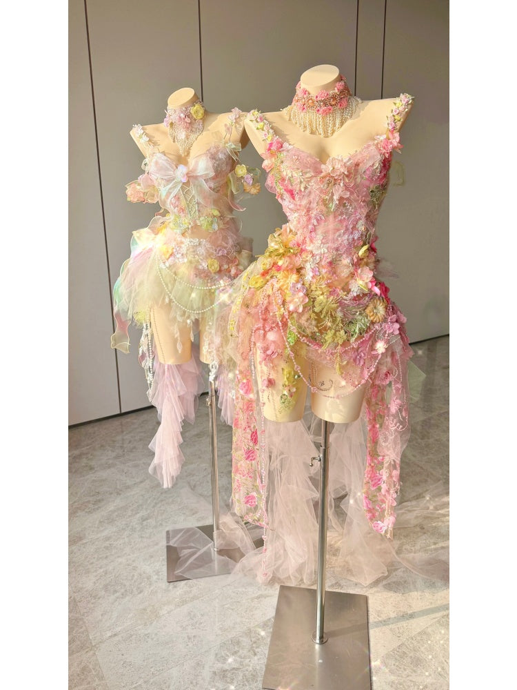 ZIWU ARTEMIS ROSY BLOOM REVERIE EMPRESS DRESS ENSEMBLE COSTUME PATENT-PROTECTED