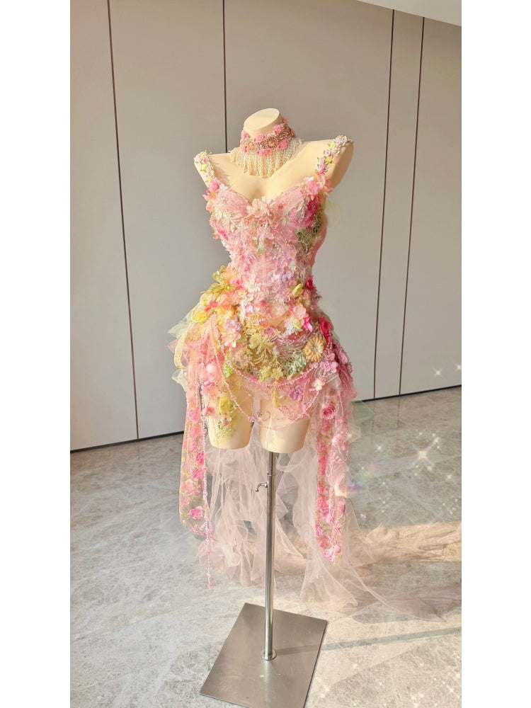 ZIWU ARTEMIS ROSY BLOOM REVERIE EMPRESS DRESS ENSEMBLE COSTUME PATENT-PROTECTED