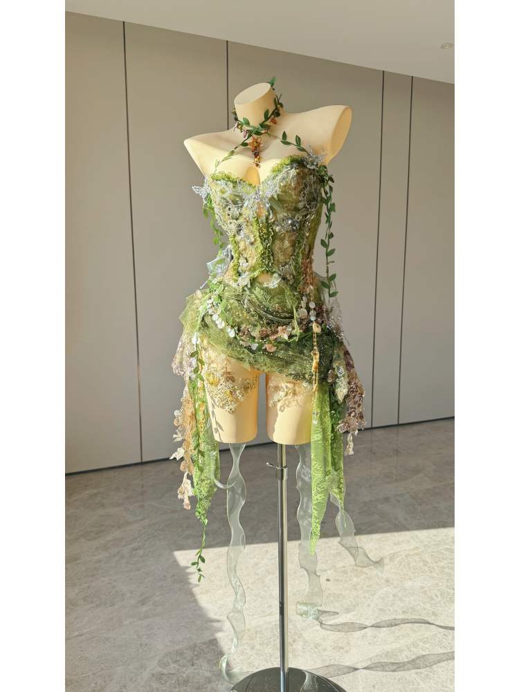 ZIWU ARTEMIS SAGE PEARL RHAPSODY EMPRESS DRESS ENSEMBLE COSTUME PATENT-PROTECTED