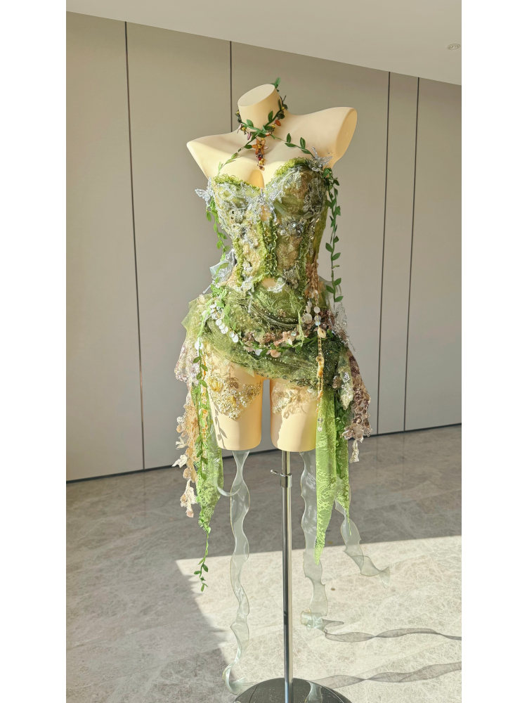 ZIWU ARTEMIS SAGE PEARL RHAPSODY EMPRESS DRESS ENSEMBLE COSTUME PATENT-PROTECTED