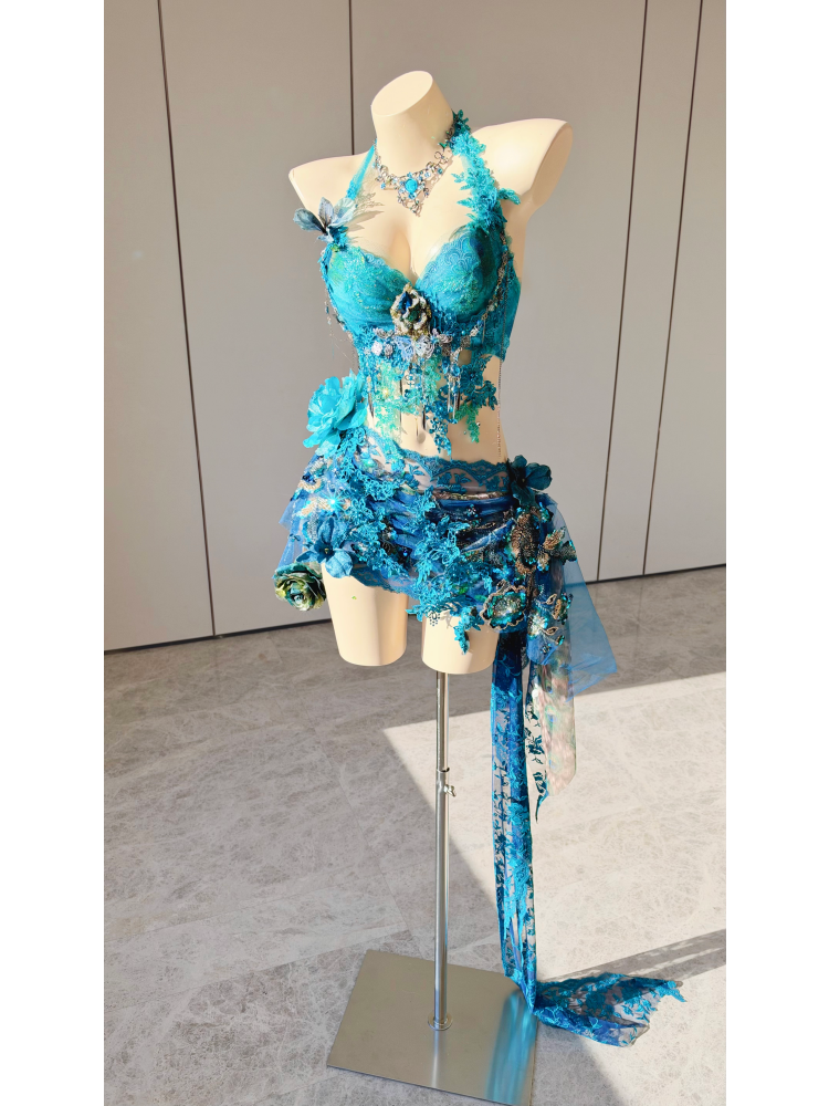 ZIWU ARTEMIS SAPPHIRE SIREN REVERIE EMPRESS DRESS ENSEMBLE COSTUME PATENT-PROTECTED