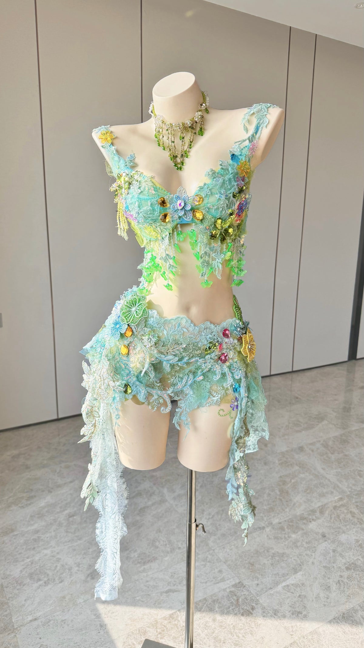 ZIWU ARTEMIS SEA GLASS REVERIE EMPRESS DRESS ENSEMBLE COSTUME PATENT-PROTECTED