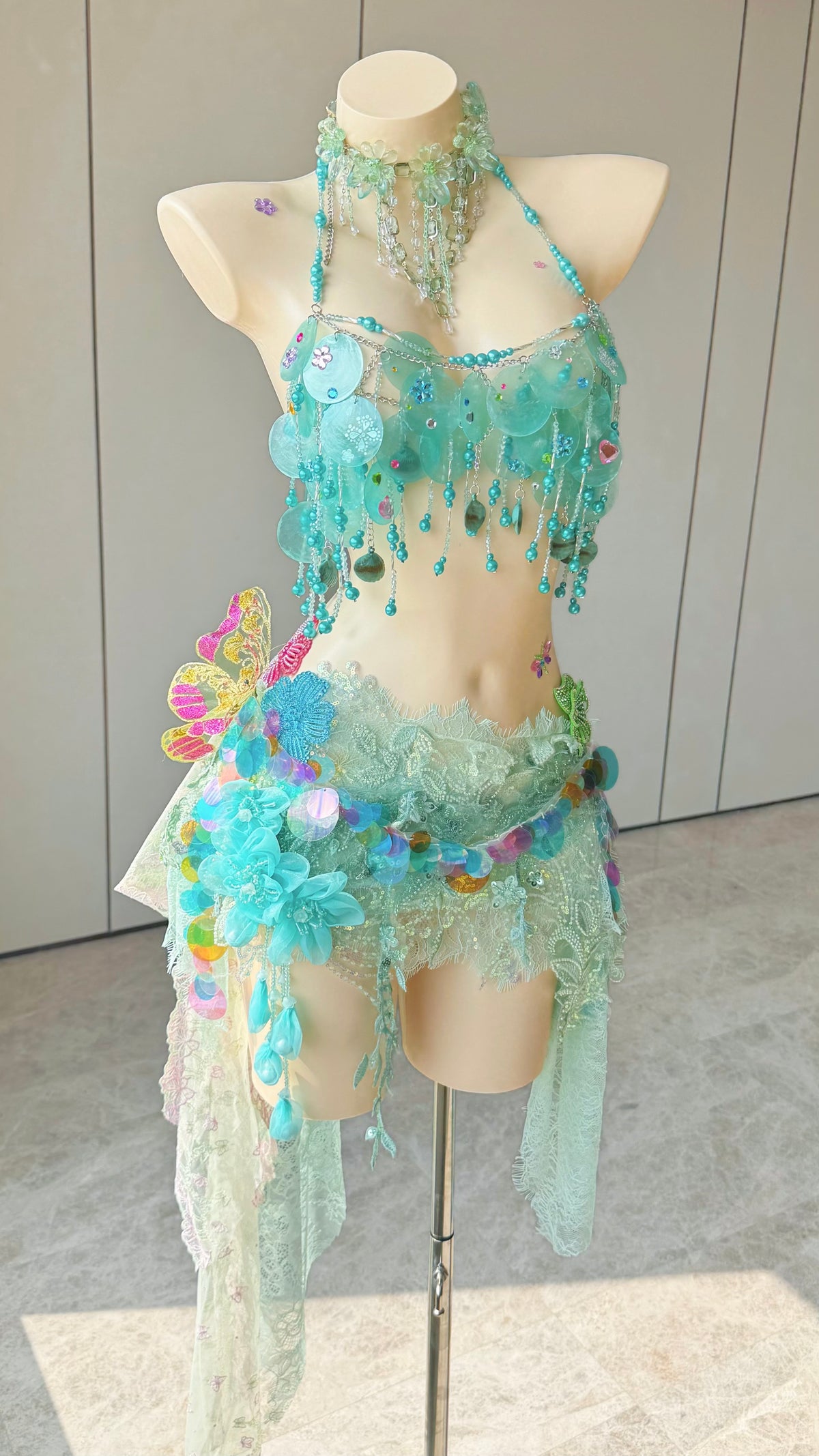 ZIWU ARTEMIS SEAFOAM CANDY REVERIE EMPRESS DRESS ENSEMBLE COSTUME PATENT-PROTECTED