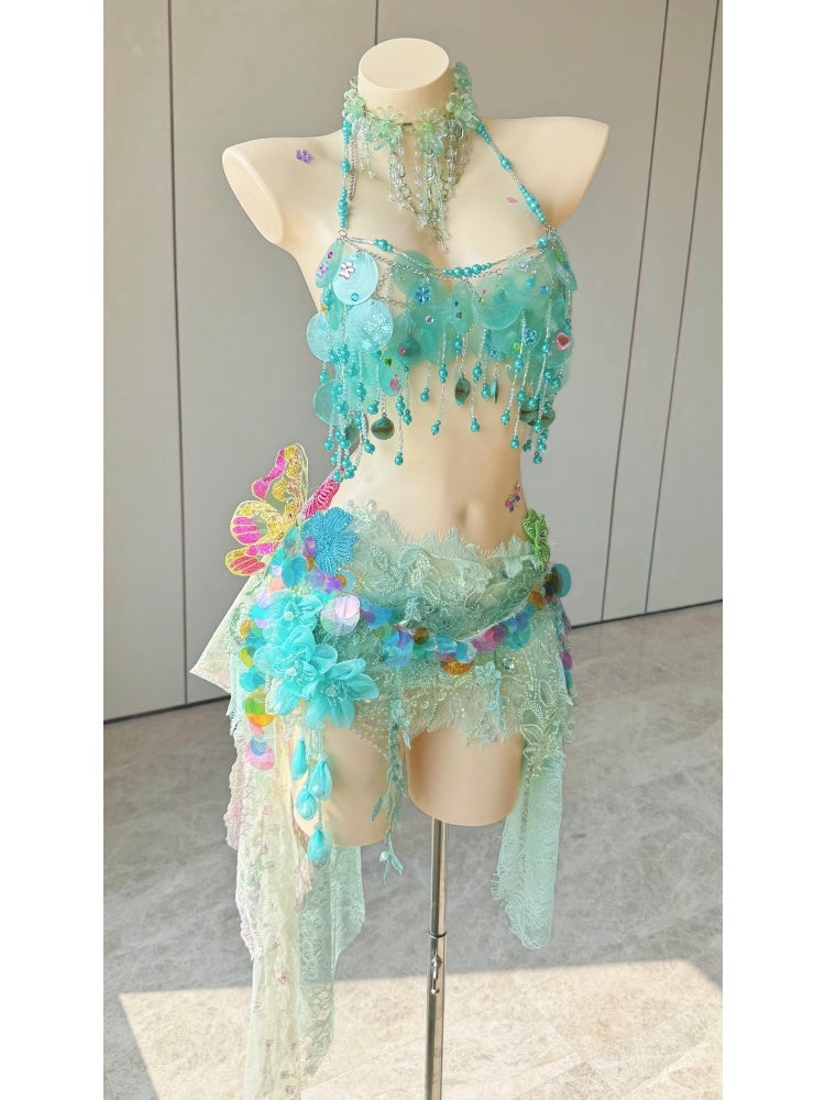 ZIWU ARTEMIS SEAFOAM CANDY REVERIE EMPRESS DRESS ENSEMBLE COSTUME PATENT-PROTECTED