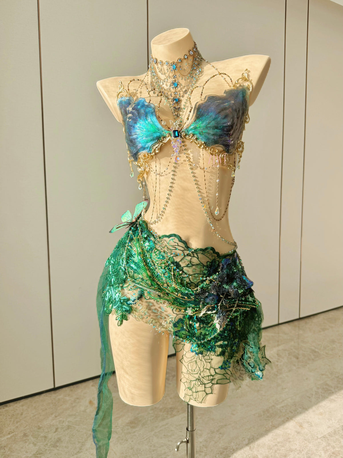 ZIWU ARTEMIS TEAL DREAMWOOD FAIRY RESIN TOP COSTUME PATENT-PROTECTED