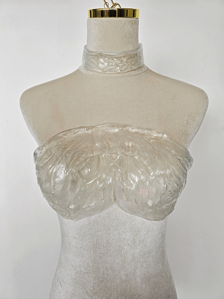 ZIWU ARTEMIS IZUMI FLU-TRANSPARENT TUBE TOP RESIN TOP COSTUME PATENT-PROTECTED