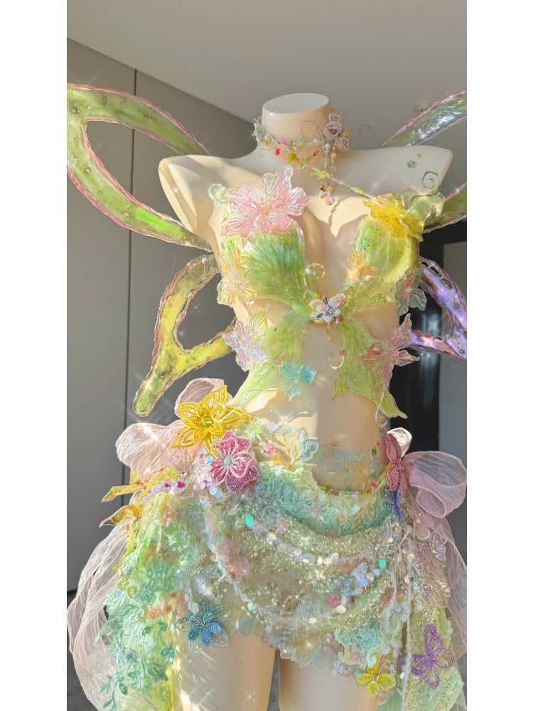 ZIWU ARTEMIS VERDANT BLOSSOM REVERIE RESIN TOP COSTUME PATENT-PROTECTED