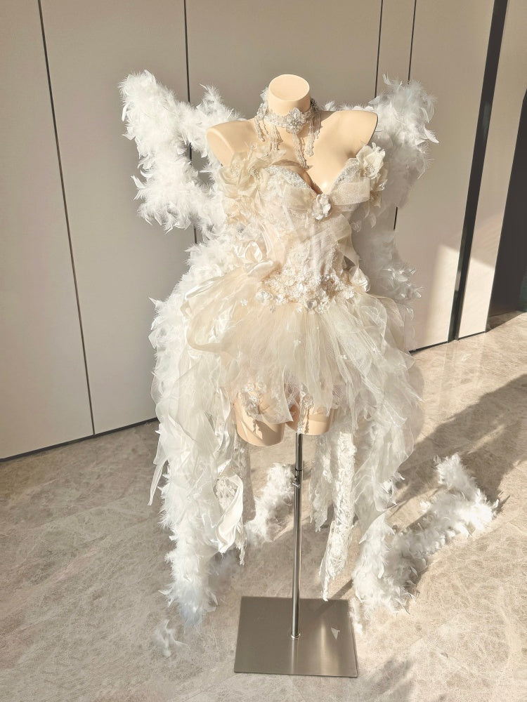 ZIWU ARTEMIS WHITE BALLET ANGEL DRESS ENSEMBLE COSTUME PATENT-PROTECTED