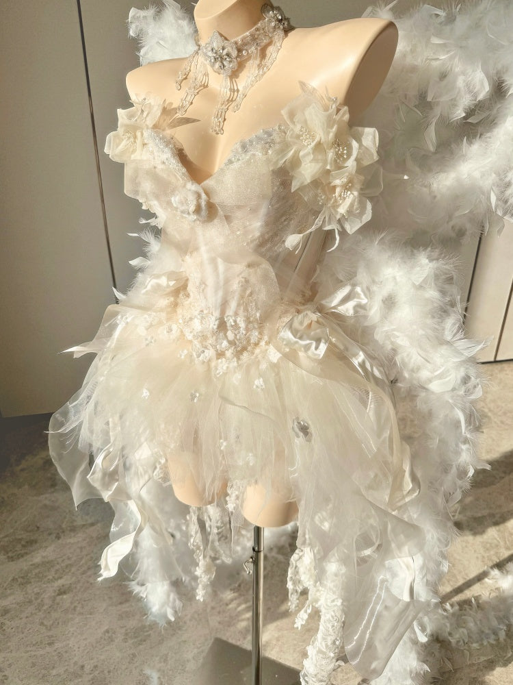 ZIWU ARTEMIS WHITE BALLET ANGEL DRESS ENSEMBLE COSTUME PATENT-PROTECTED